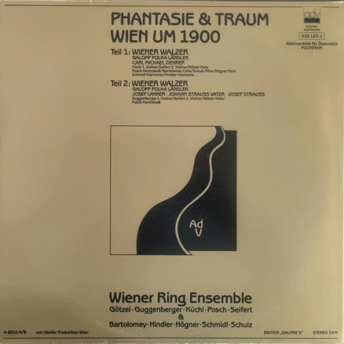 Vinyl / Wiener Ring Ensemble - Phantasie & Traum Wien Um 1900
