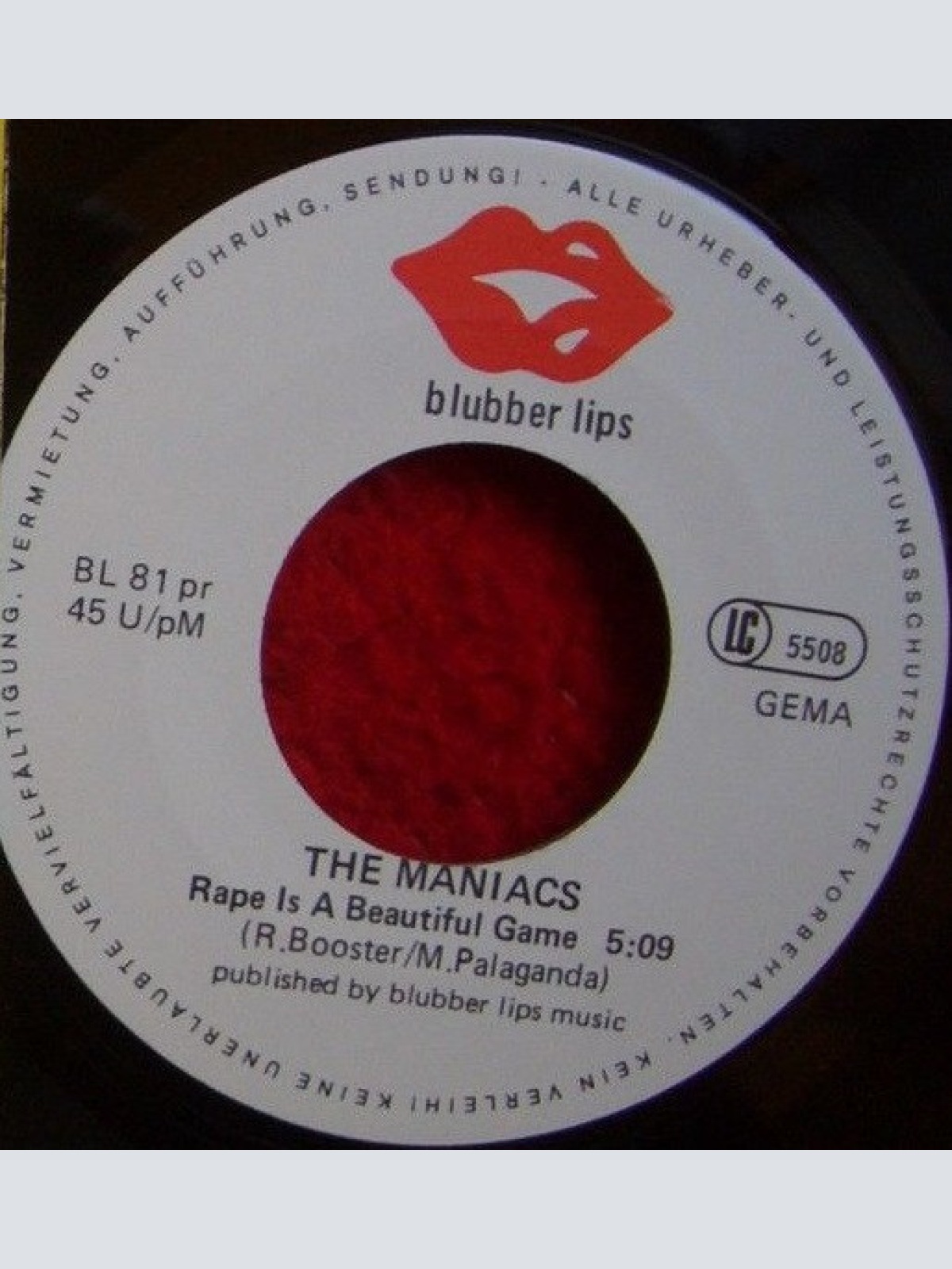Vinyl / The Maniacs (6) / Pancake (3) - Rape Is A Beautiful Game / Painted Rush-Hour