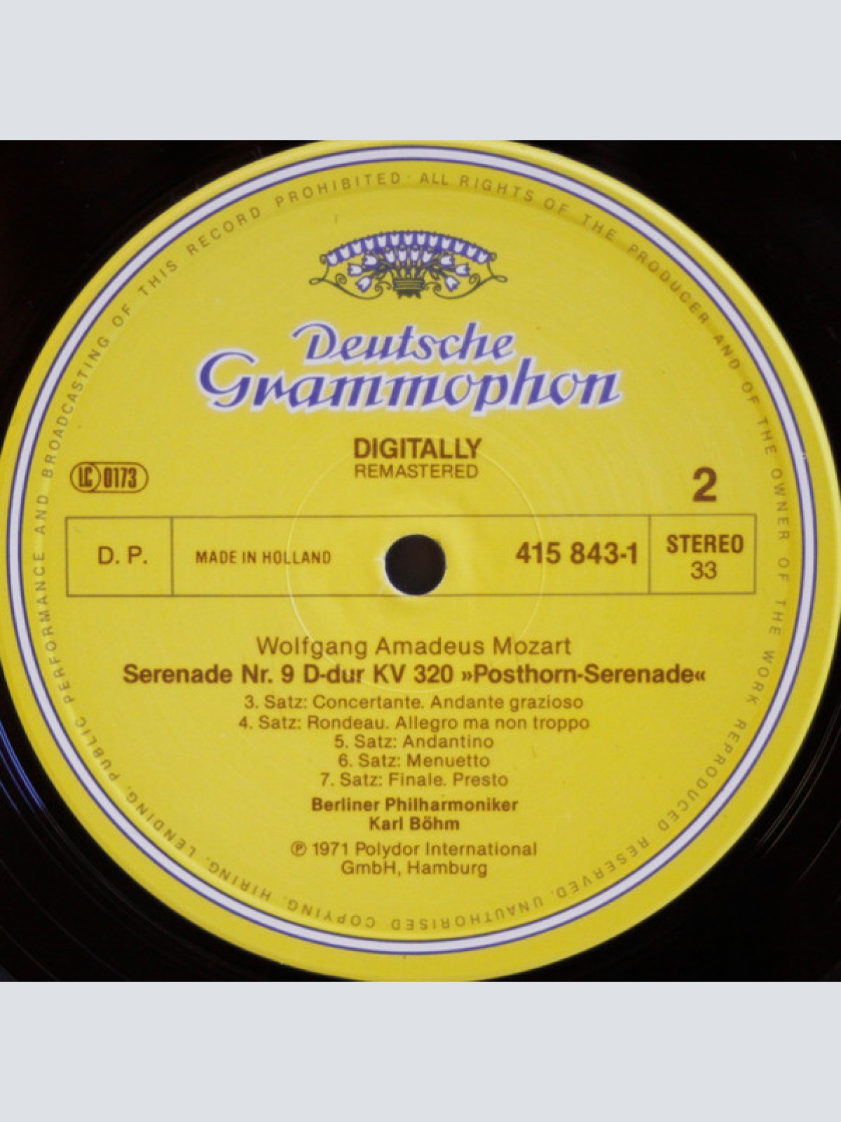 Vinyl / Wolfgang Amadeus Mozart, Wiener Philharmoniker, Berliner Philharmoniker, Karl Böhm - Eine Kleine Nachtmusik / Posthornserenade Kv 320