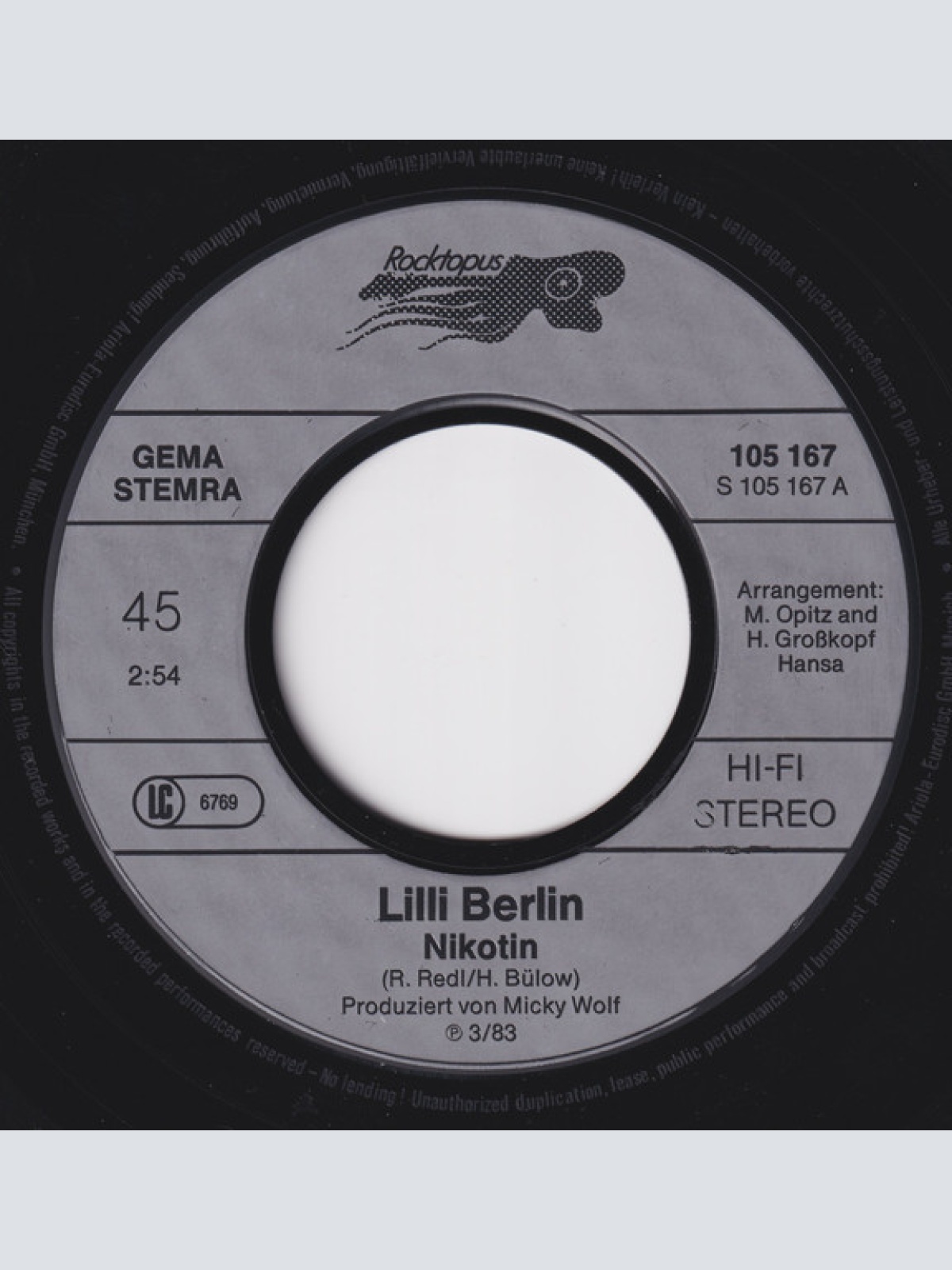 Vinyl / Lilli Berlin - Nikotin