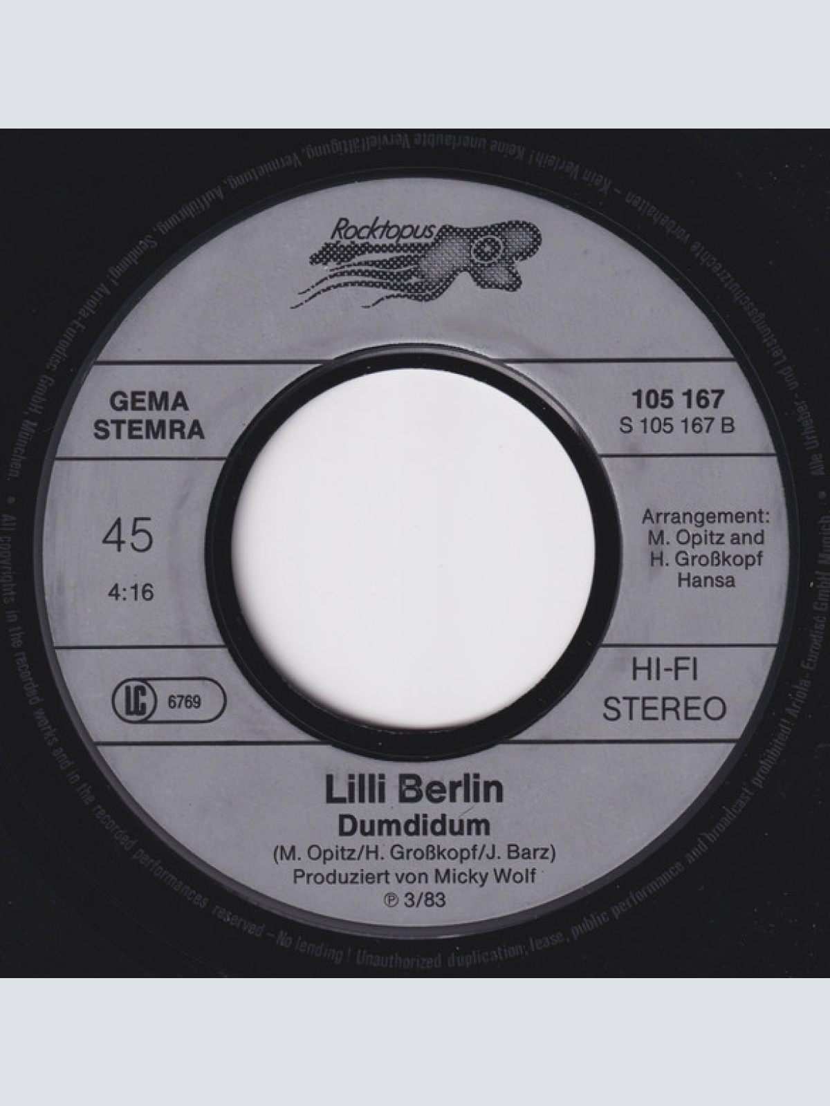 Vinyl / Lilli Berlin - Nikotin