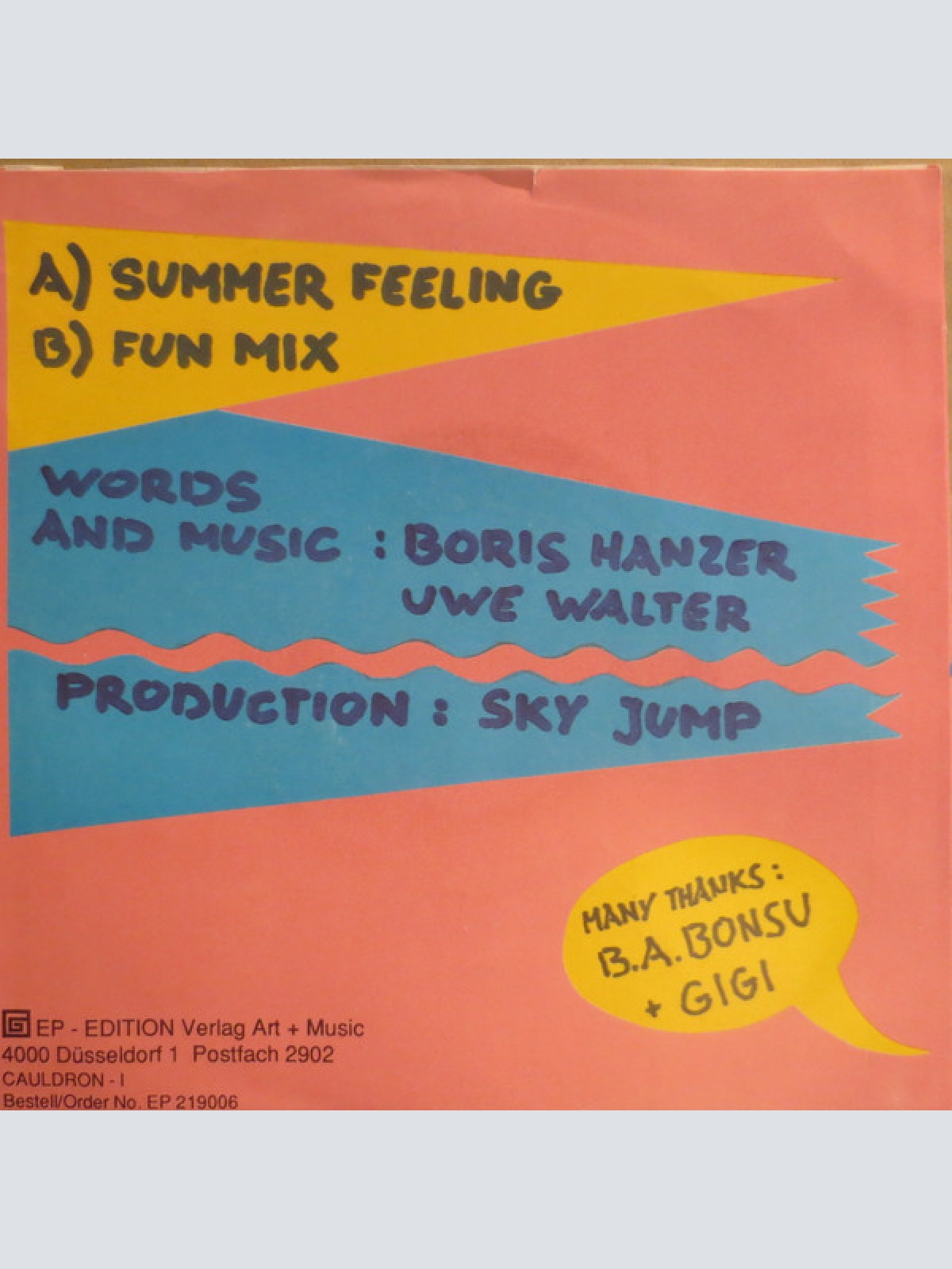 Vinyl / Sky Jump - Summer Feeling