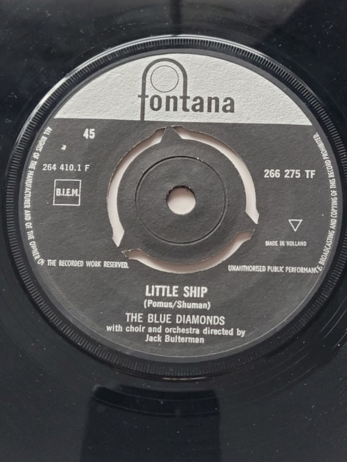 Vinyl / The Blue Diamonds - Little Ship / Jealousy