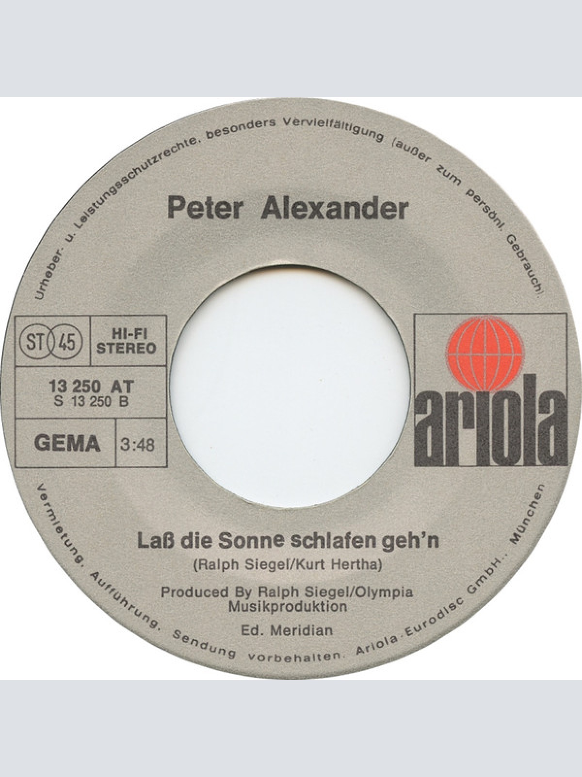 Vinyl / Peter Alexander - O Sole Mio