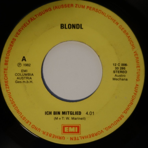 Vinyl / Blondl - Ich Bin Mitglied