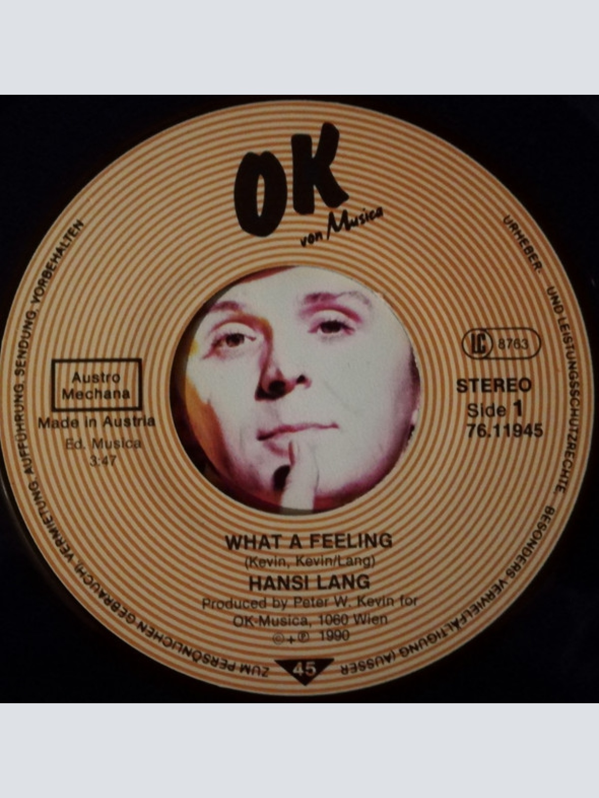 Vinyl / Hansi Lang - What A Feeling