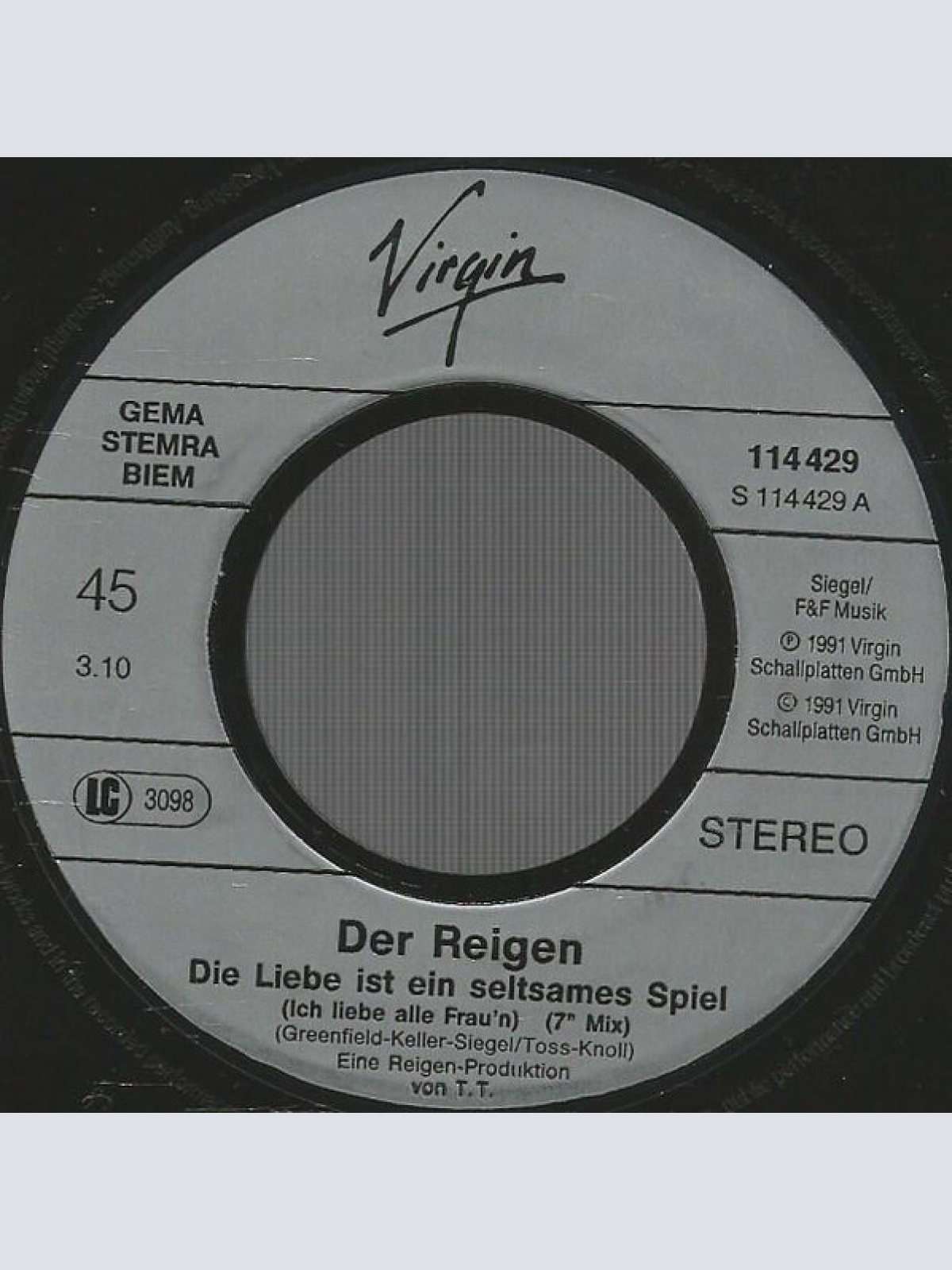 Vinyl / Der Reigen - Die Liebe Ist Ein Seltsames Spiel (Ich Liebe Alle Frau'n)