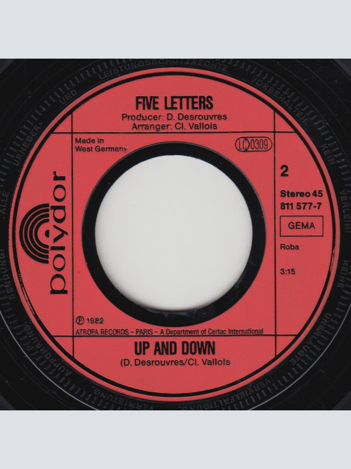 Vinyl / Five Letters - You Sky Me / Up And Down