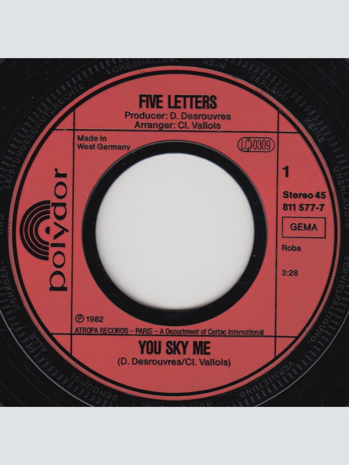 Vinyl / Five Letters - You Sky Me / Up And Down