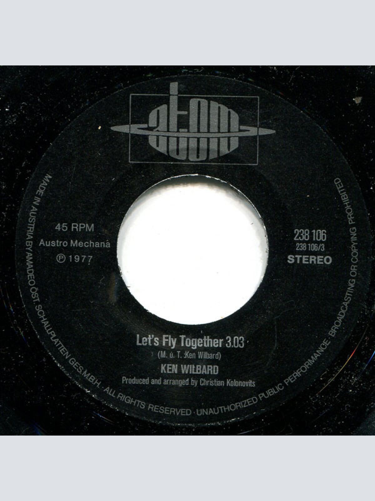 Vinyl / Ken Wilbard - Let's Fly Together / Ma Cherie, Mon Amour