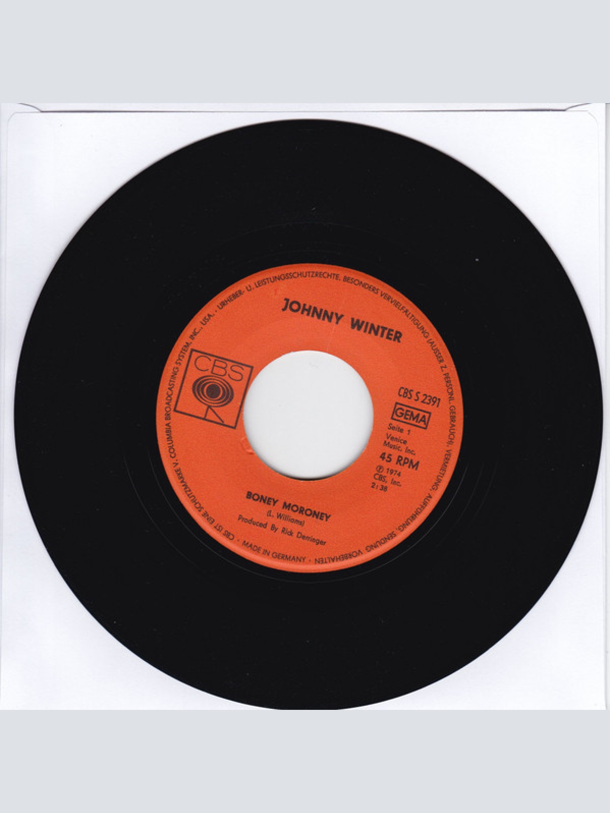 Vinyl / Johnny Winter - Boney Moroney