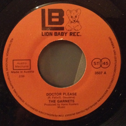 Vinyl / The Garnets, Honey-Sax - Doctor Please / Toi Et L'Oiseau