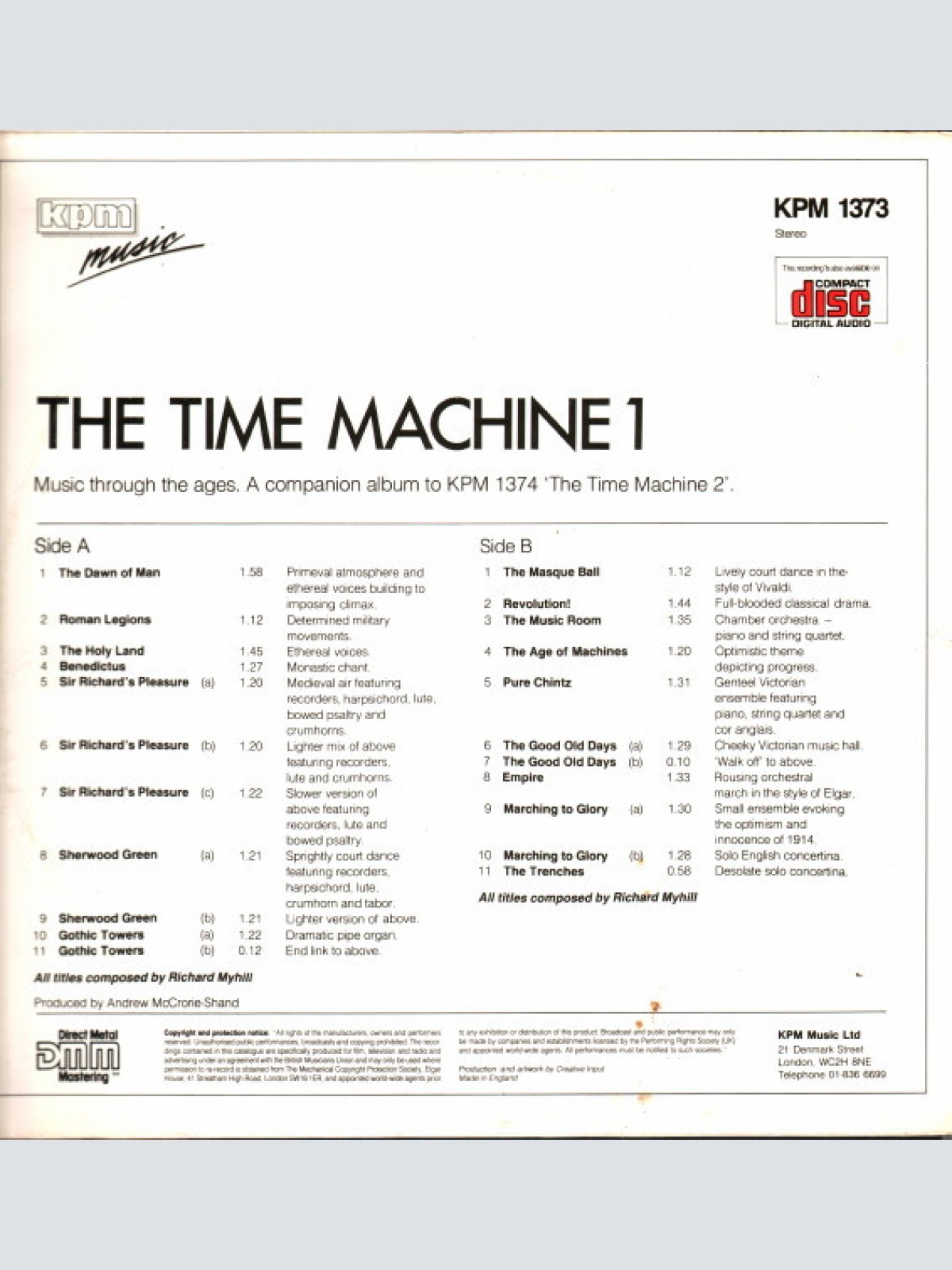 Vinyl / Richard Myhill - The Time Machine 1