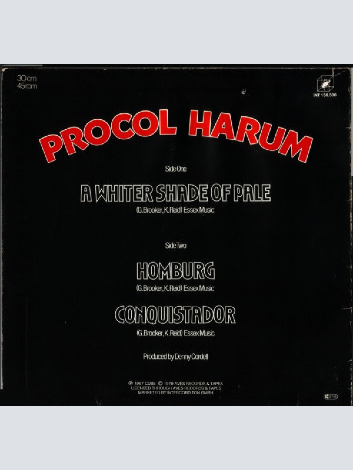 Vinyl / Procol Harum - A Whiter Shade Of Pale