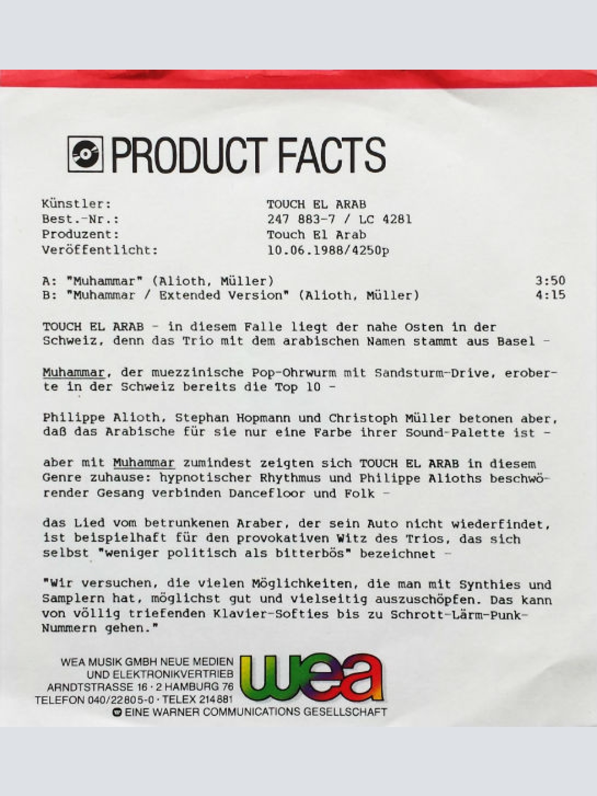 Vinyl / Touch El Arab - Muhammar