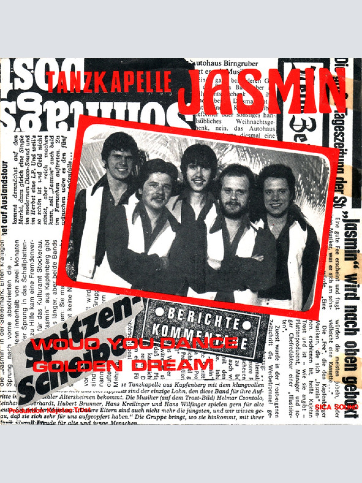 Vinyl / Tanzkapelle Jasmin - Woud You Dance / Golden Dream