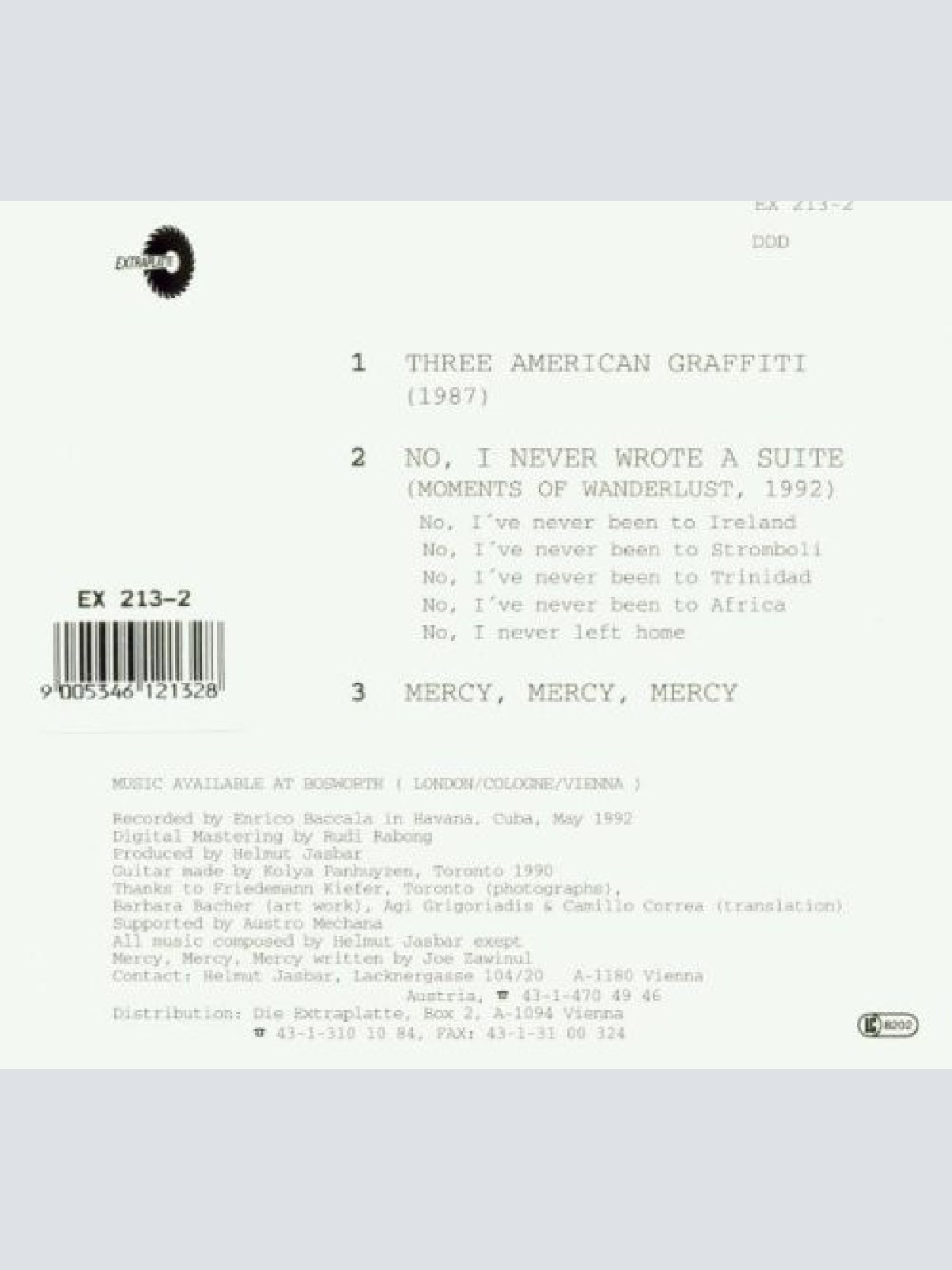 CD / Helmut Jasbar - Live At The Havana Guitar Festival