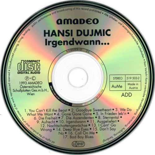 CD / Hansi Dujmic* - Irgendwann...