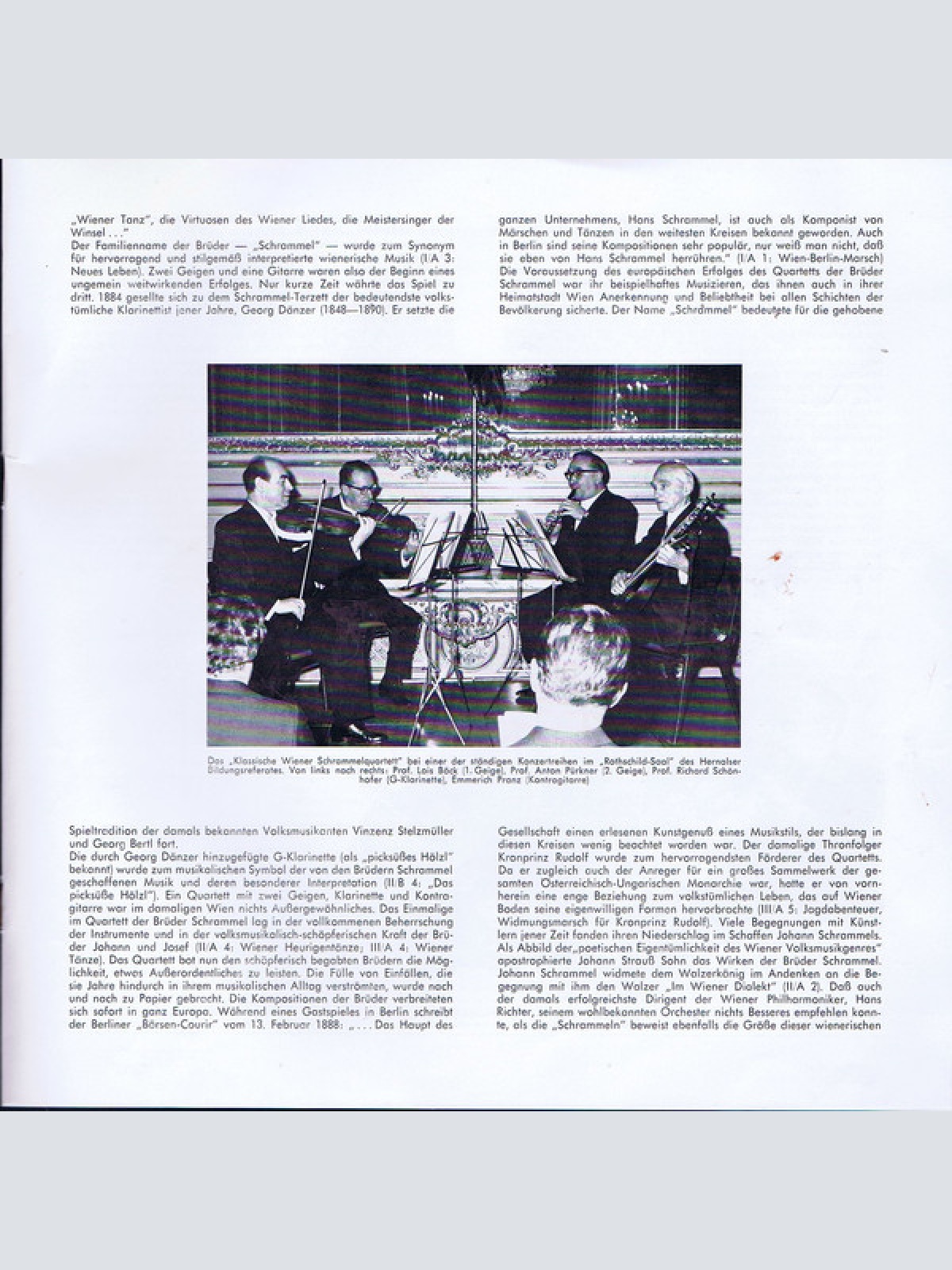 Vinyl / Das Klassische Wiener Schrammelquartett - Das Werk Der Brüder Schrammel