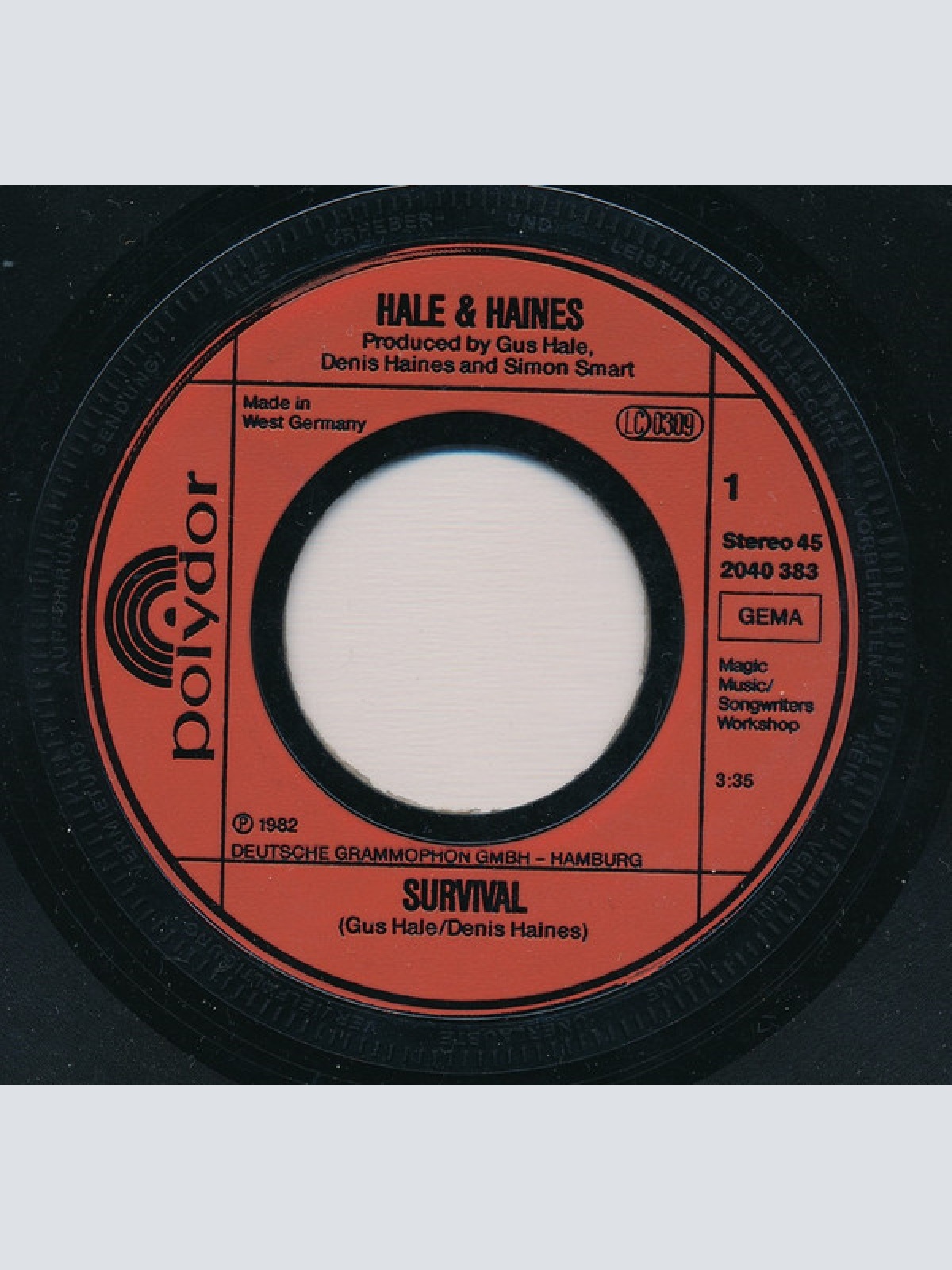 Vinyl / Hale And Haines - Survival
