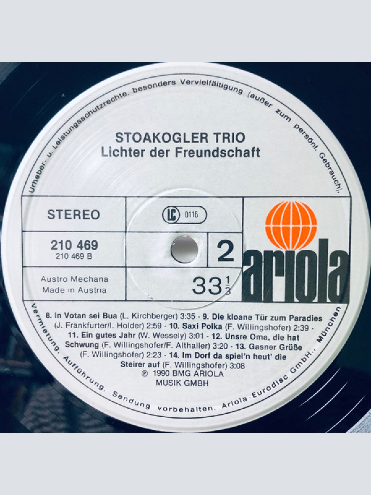 Vinyl / Das Stoakogler Trio* - Lichter Der Freundschaft