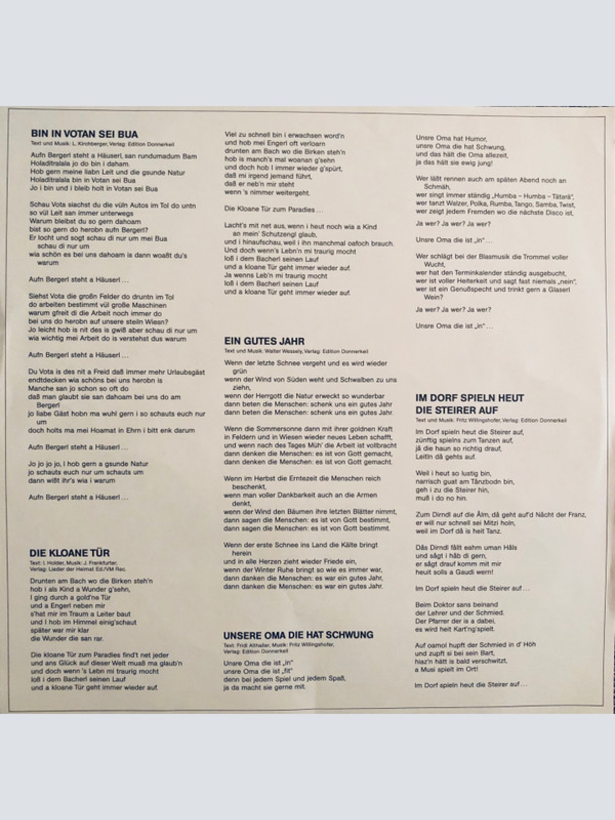 Vinyl / Das Stoakogler Trio* - Lichter Der Freundschaft