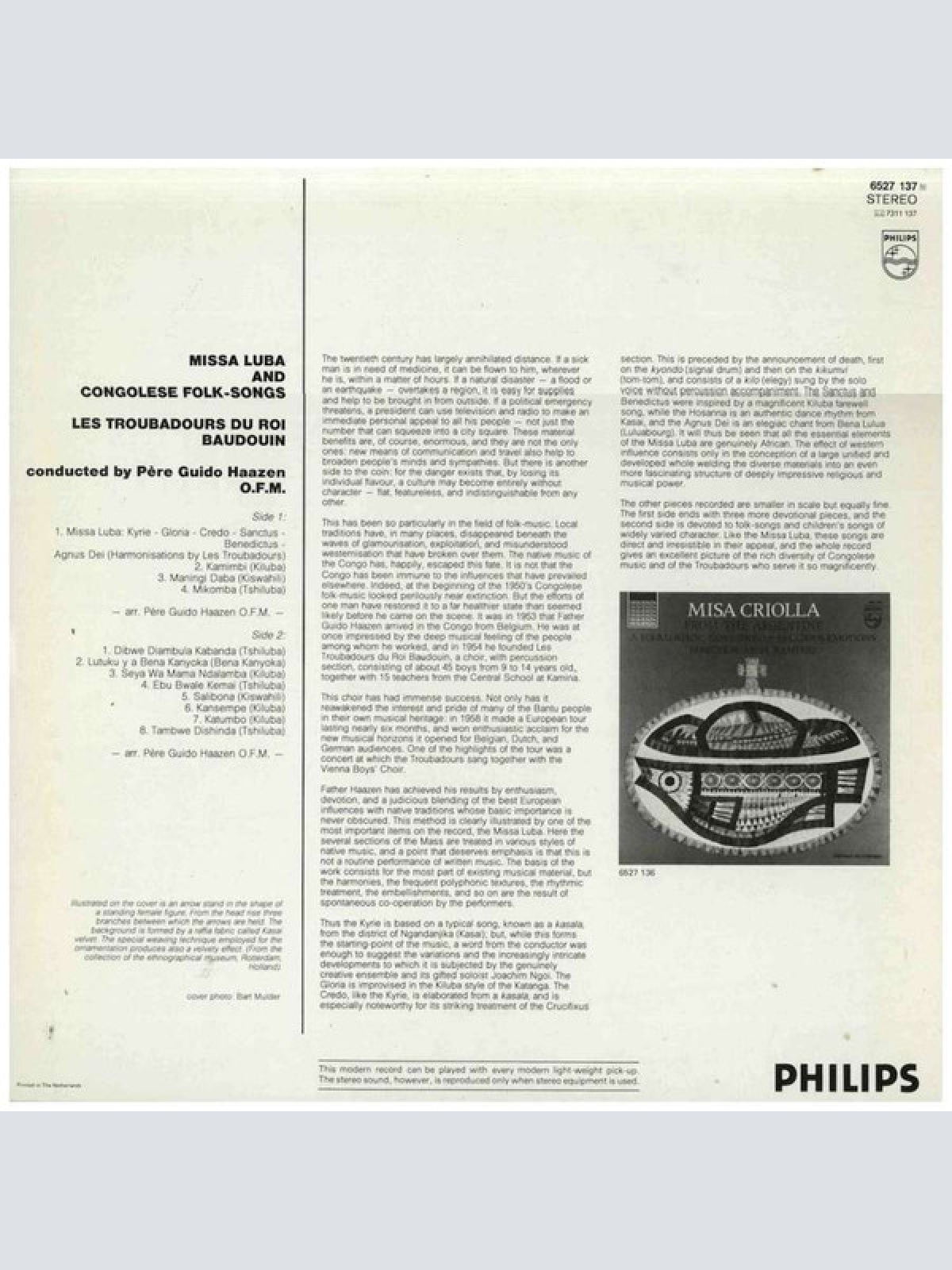 Vinyl / Les Troubadours Du Roi Baudouin - The Missa Luba And Congolese Folksongs