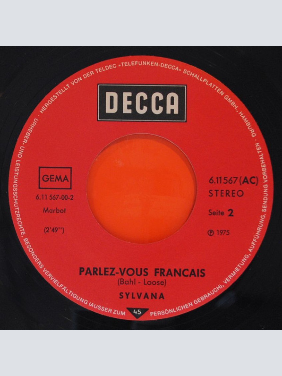 Vinyl / Sylvana - Wild Wie Der Wind