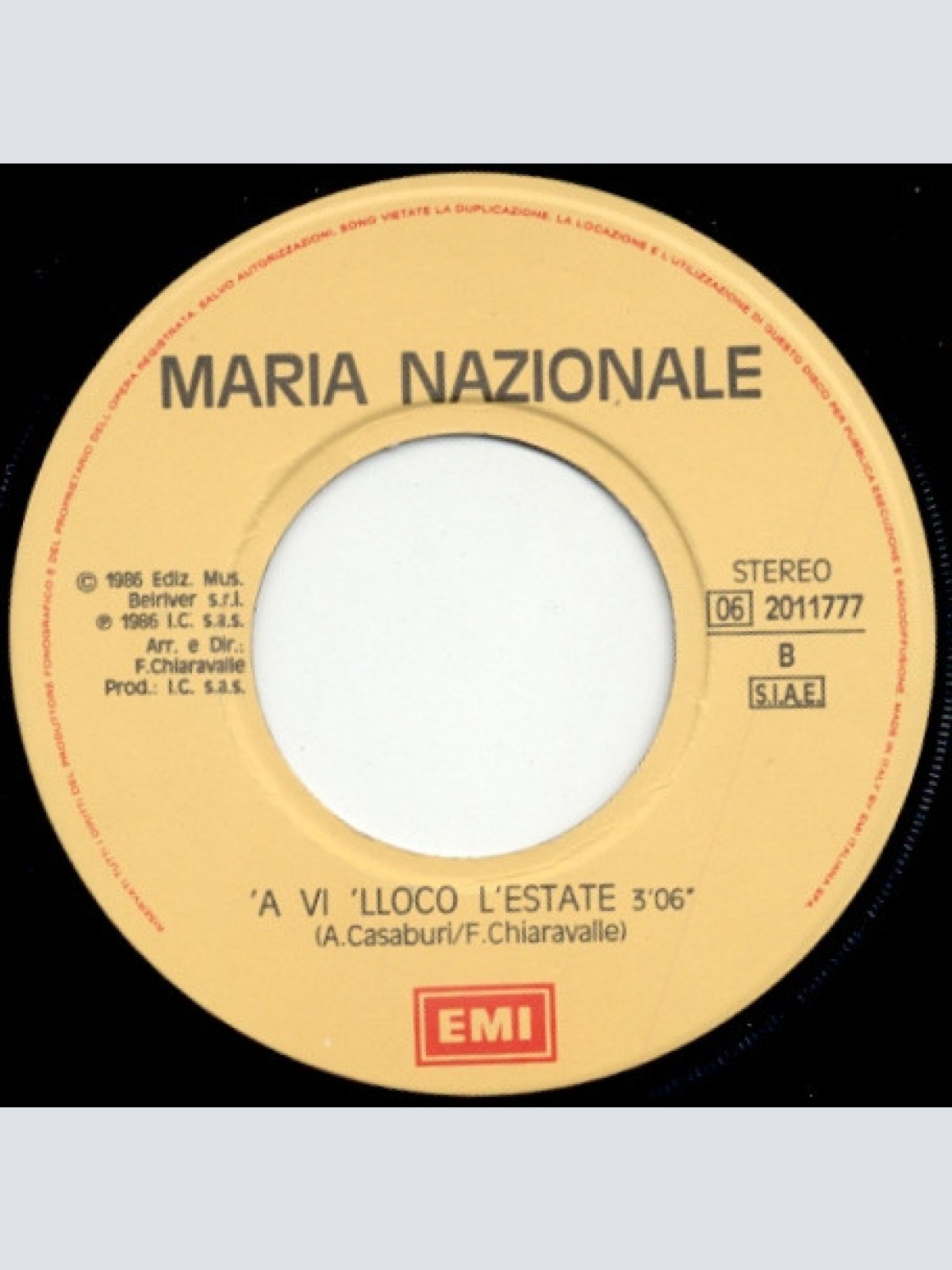 Vinyl / Maria Nazionale - Ragazzo Solo
