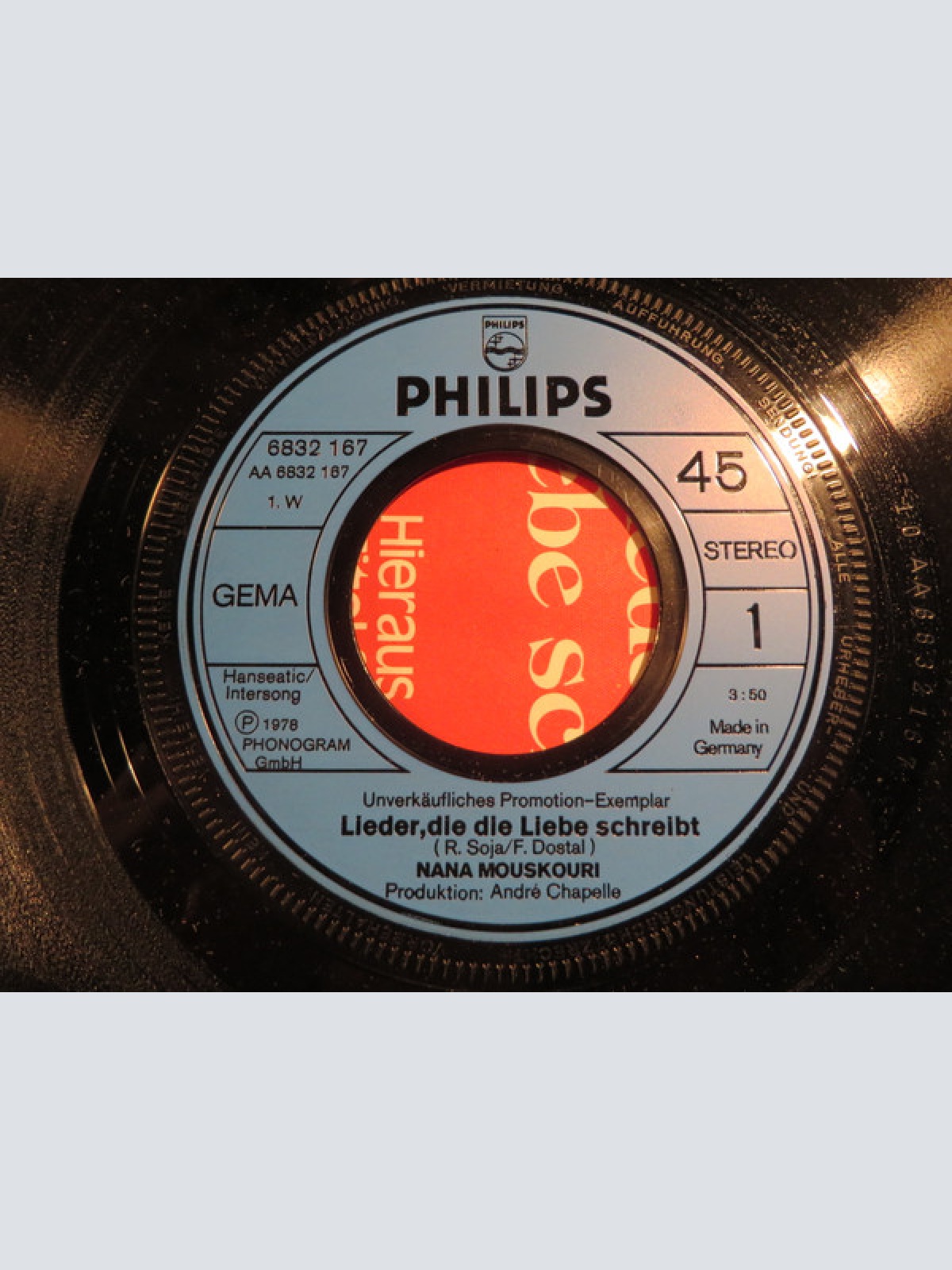 Vinyl / Nana Mouskouri - Lieder, Die Die Liebe Schreibt