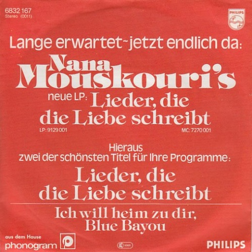 Vinyl / Nana Mouskouri - Lieder, Die Die Liebe Schreibt