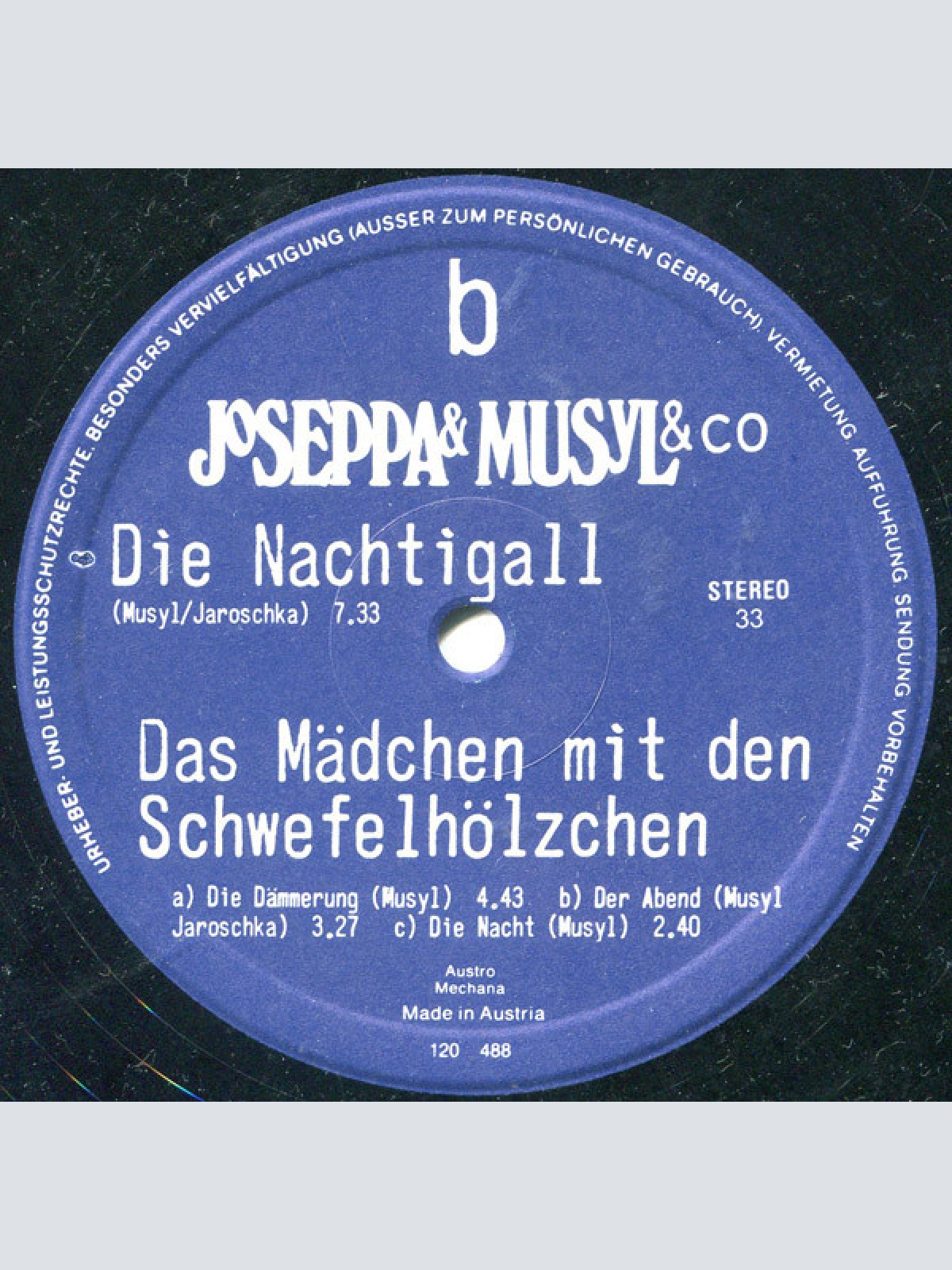 Vinyl / Joseppa & Musyl* - Das Mädchen Mit Den Schwefelhölzchen