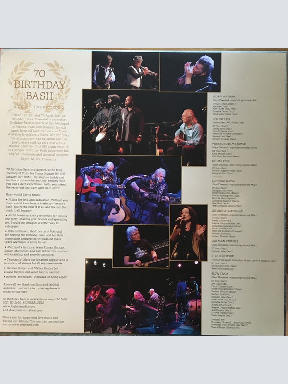 Vinyl / Hans Theessink - 70 Birthday Bash