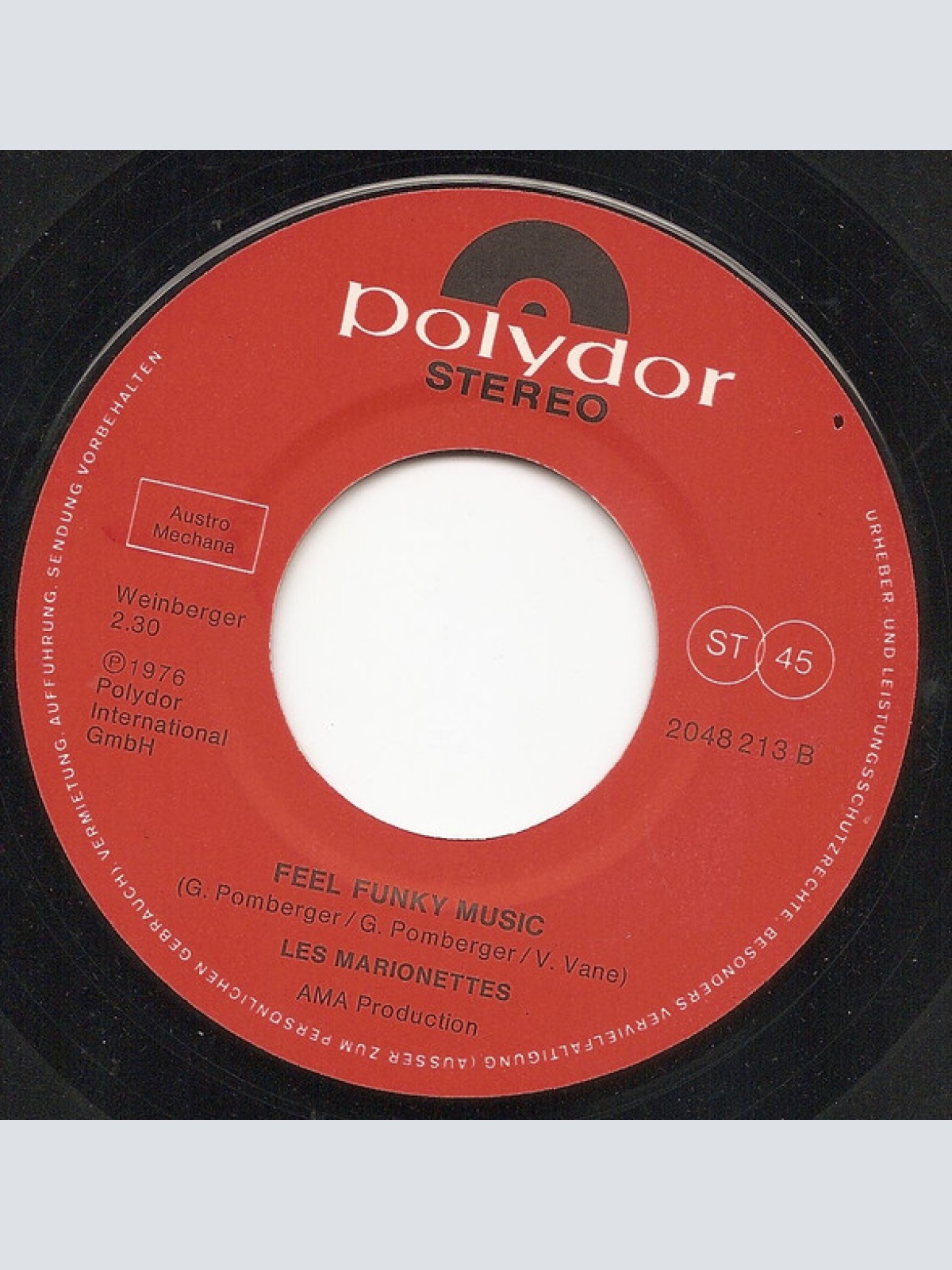 Vinyl / Les Marionettes - Rosie / Feel Funky Music