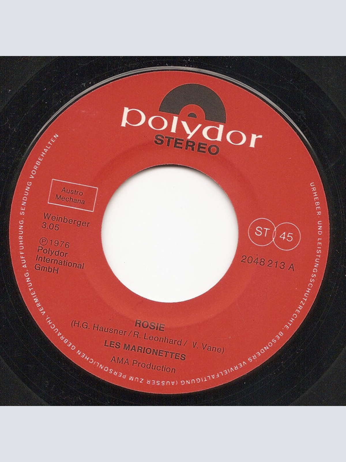 Vinyl / Les Marionettes - Rosie / Feel Funky Music