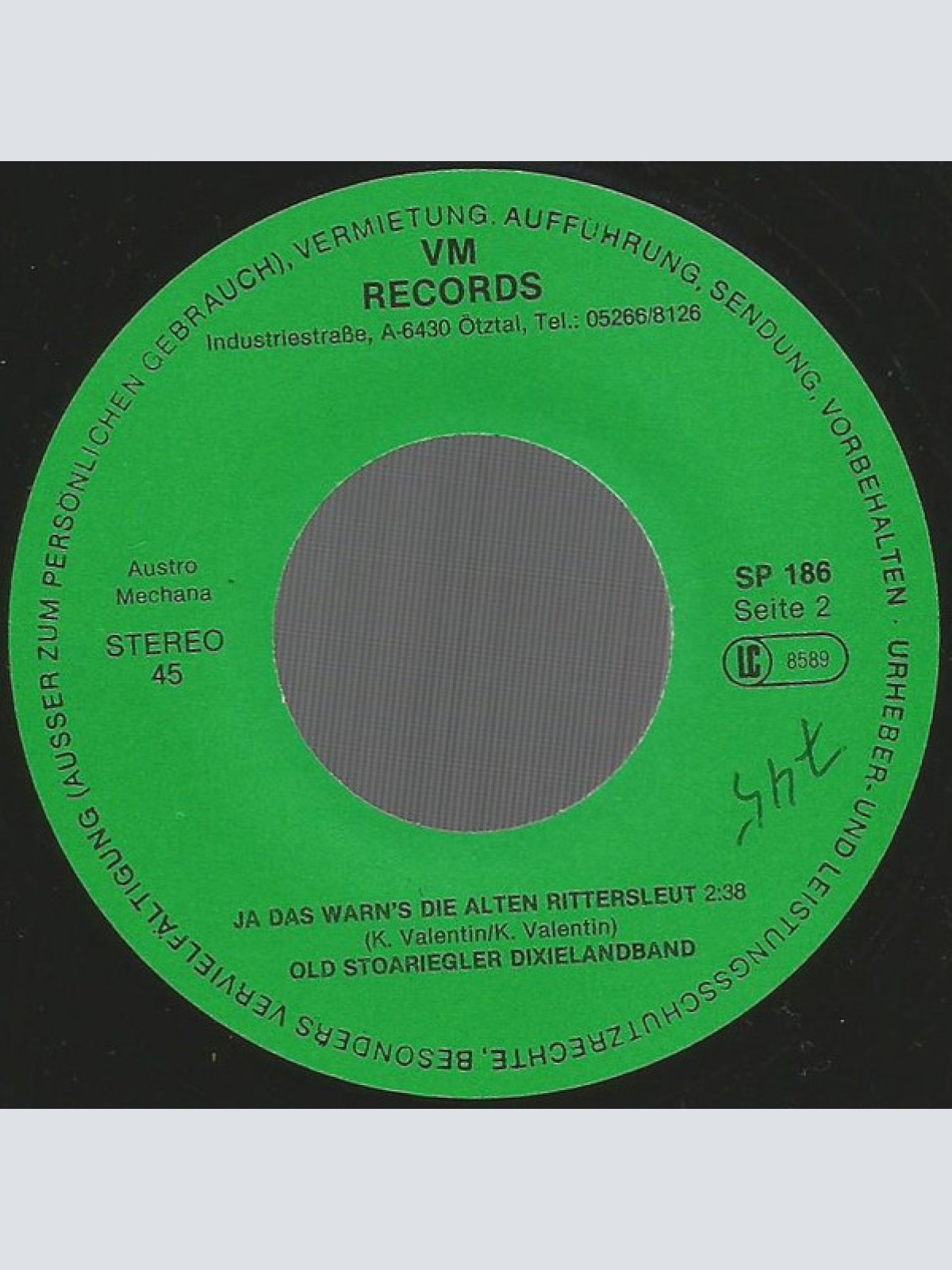 Vinyl / Old Stoariegler Dixielandband - Güssinger Ritterlied