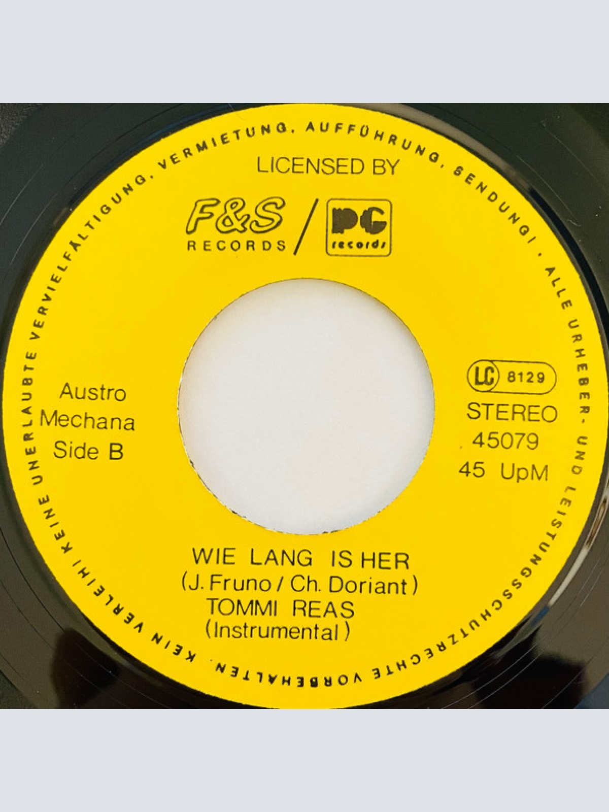Vinyl / Tommi Reas - Wie Lang Is Her