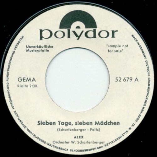 Vinyl / Alex (352) - Sieben Tage, Sieben Mädchen