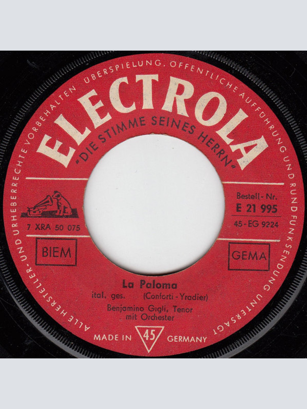 Vinyl / Benjamino Gigli* - O Sole Mio