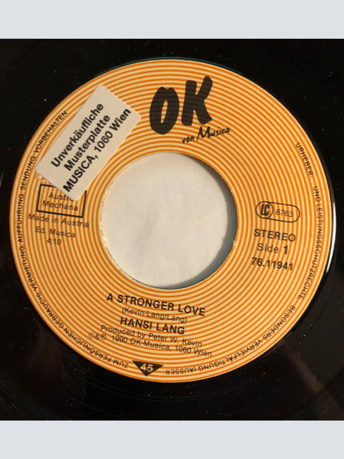 Vinyl / Hansi Lang - A Stronger Love