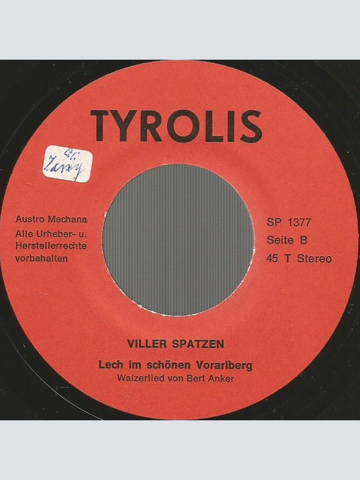 Vinyl / Trachtenkapelle Lech / Viller Spatzen - Bläserklang / Lech Im Schönen Vorarlberg