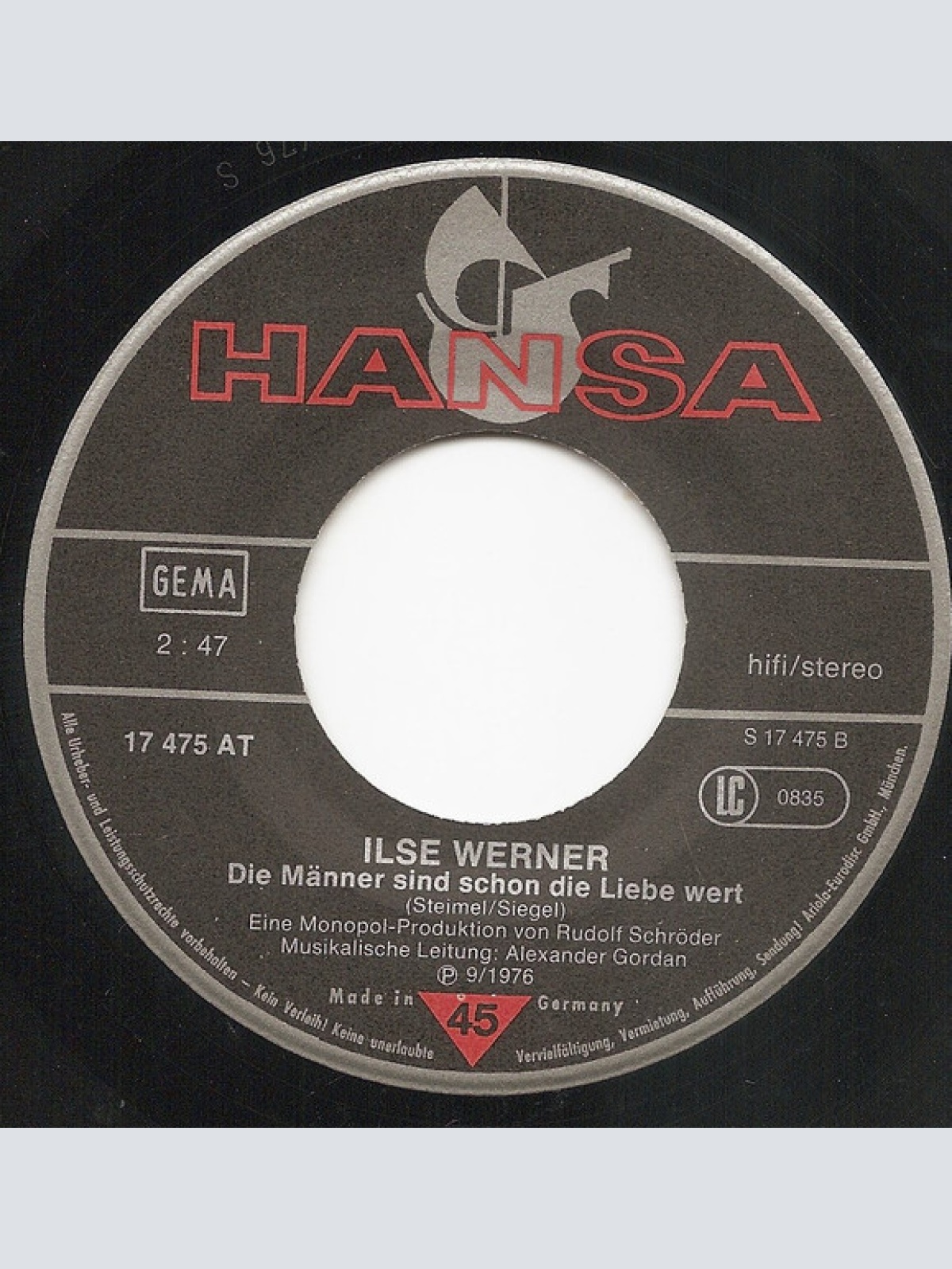 Vinyl / Ilse Werner - Mit Etwas Pfiff