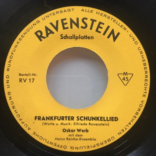 Vinyl / Oskar Werb - Frankfurter Schunkellied / Frankfurter Ebbelweinlied