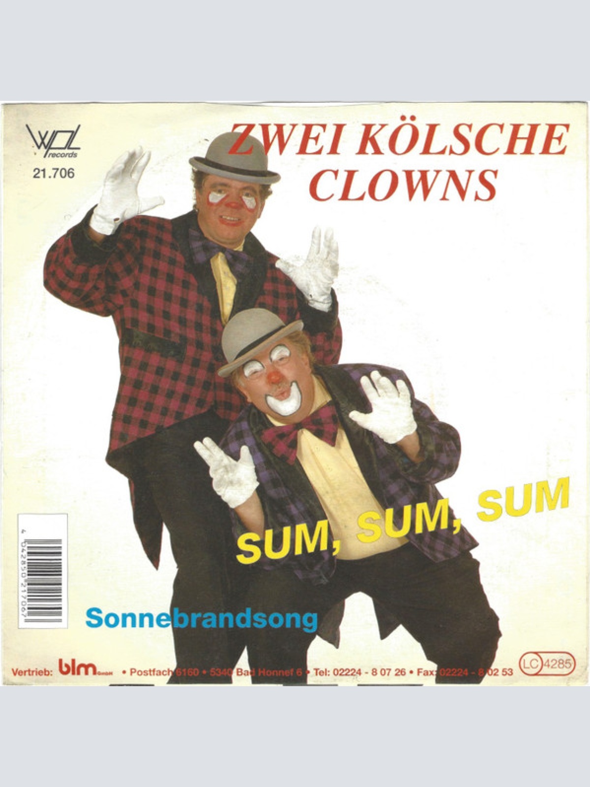 Vinyl / Zwei Kölsche Clowns - Sum, Sum, Sum