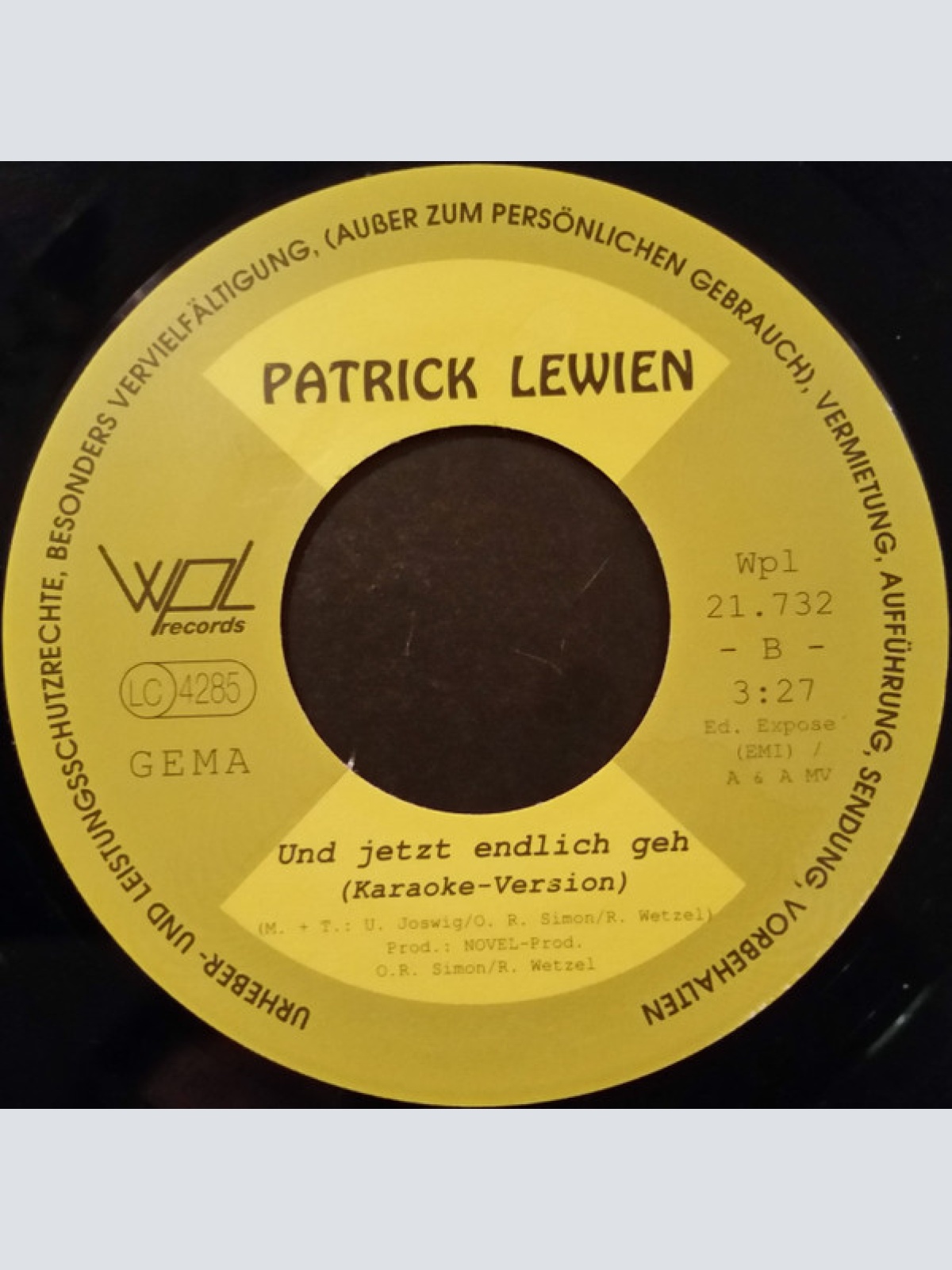 Vinyl / Patrick Lewien - Und Jetzt Endlich Geh