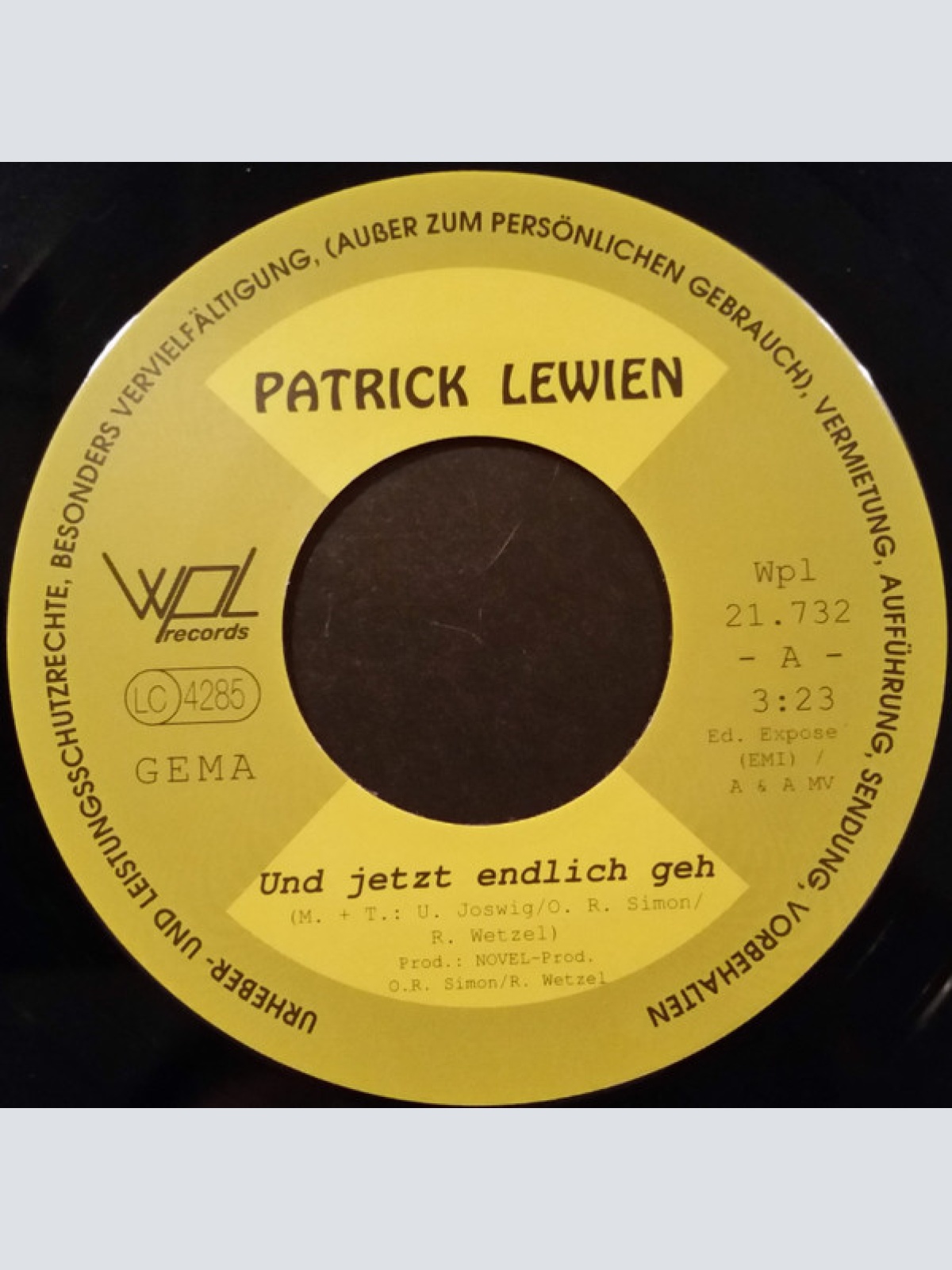 Vinyl / Patrick Lewien - Und Jetzt Endlich Geh