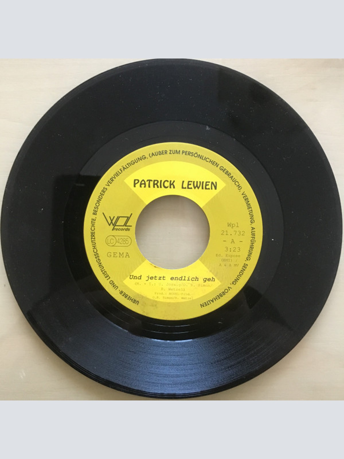 Vinyl / Patrick Lewien - Und Jetzt Endlich Geh