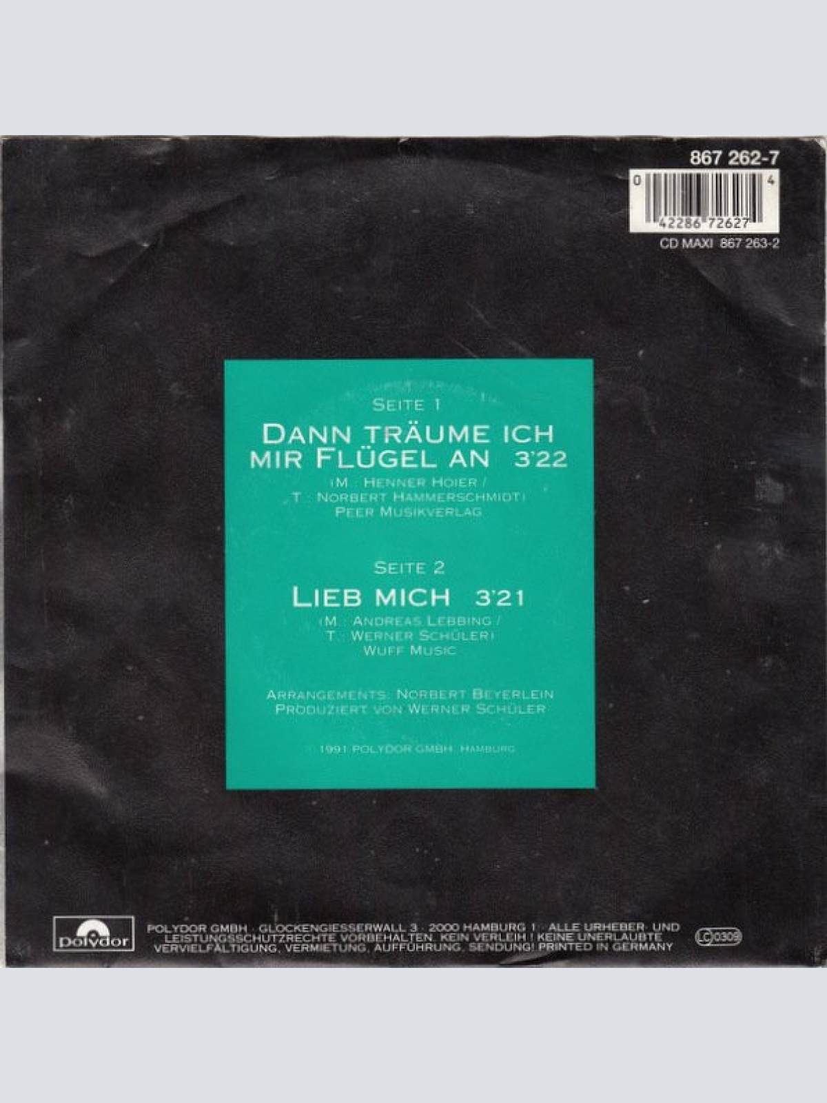 Vinyl / Andreas Lebbing - Dann Träume Ich Mir Flügel An