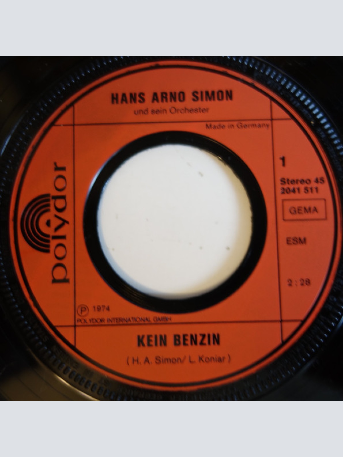 Vinyl / Hans Arno Simon & Sein Orchester* - Kein Benzin