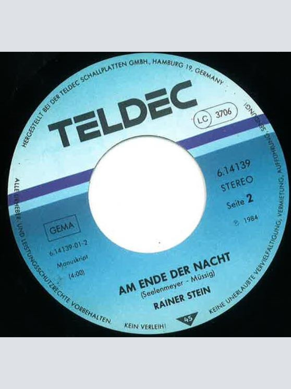 Vinyl / Rainer Stein - Nachts, Wenn Ich Dich Spür